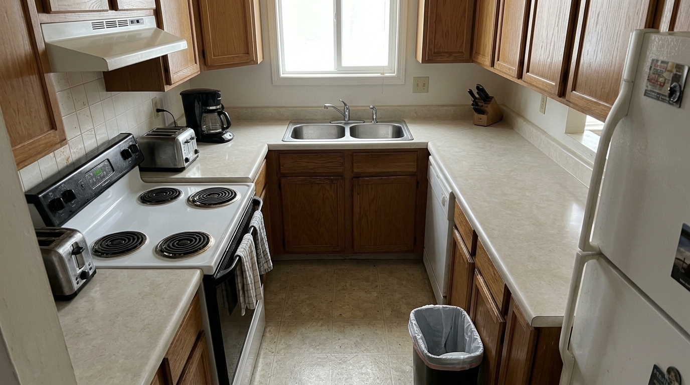 Sparkling Kitchen, a home cleaned by Oncemaid in Orange County, California